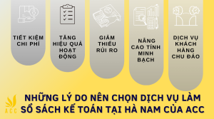 Dịch vụ làm sổ sách kế toán tại Hà Nam