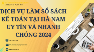 Dịch vụ làm sổ sách kế toán tại Hà Nam