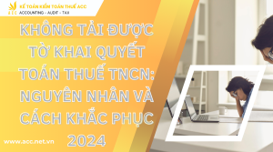 Không tải được tờ khai quyết toán thuế TNCN