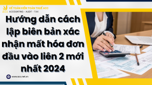 biên bản xác nhận mất hóa đơn đầu vào