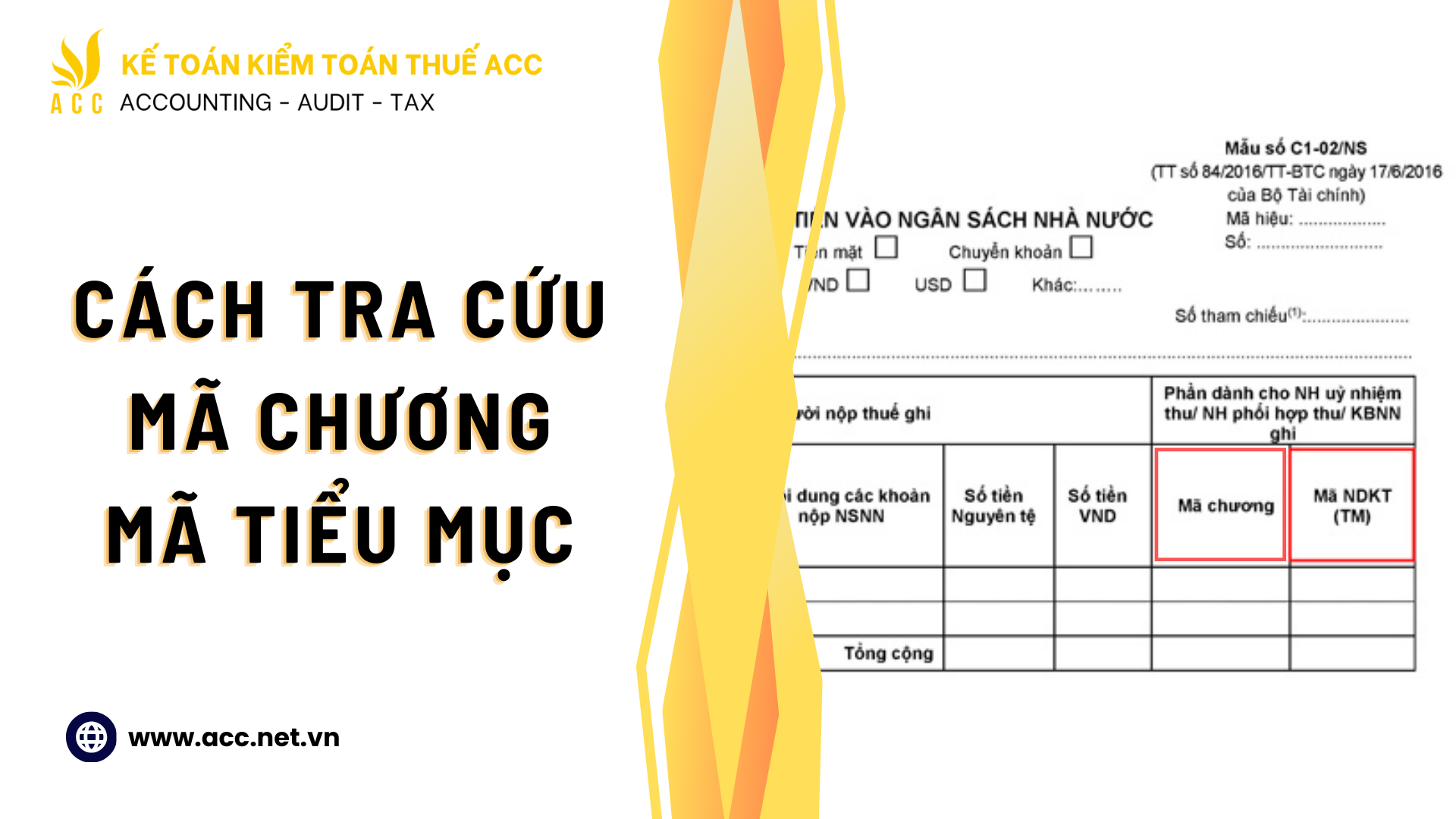 Cách tra cứu mã chương mã tiểu mục