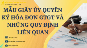 Mẫu giấy ủy quyền ký hóa đơn GTGT