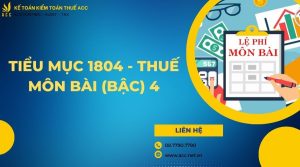 Tiểu mục 1804 - Thuế môn bài (bậc) 4