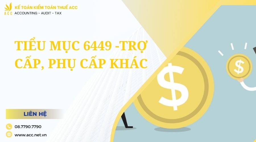 Tiểu mục 6449 -Trợ cấp, phụ cấp khác