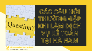 Dịch vụ kế toán tại Hà Nam