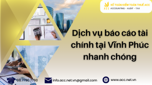 Dịch vụ báo cáo tài chính tại Vĩnh Phúc