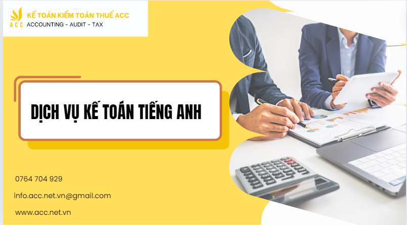 Dịch vụ kế toán tiếng anh là gì?