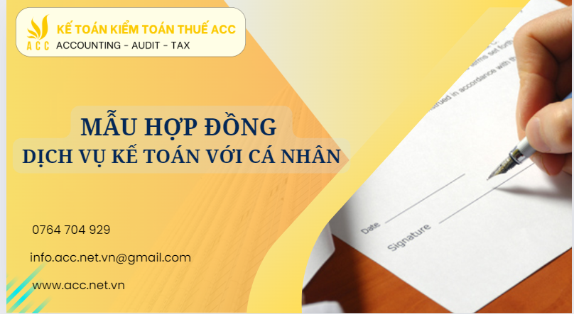 Mẫu hợp đồng dịch vụ kế toán với cá nhân