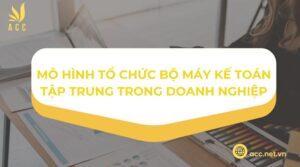 Mô hình tổ chức bộ máy kế toán tập trung trong doanh nghiệp