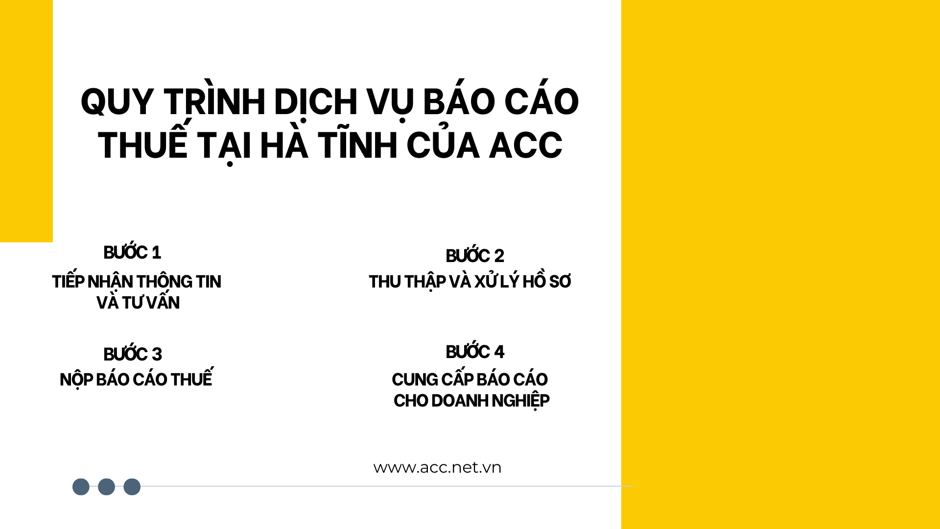 Quy trình dịch vụ báo cáo thuế tại Hà Tĩnh của ACC