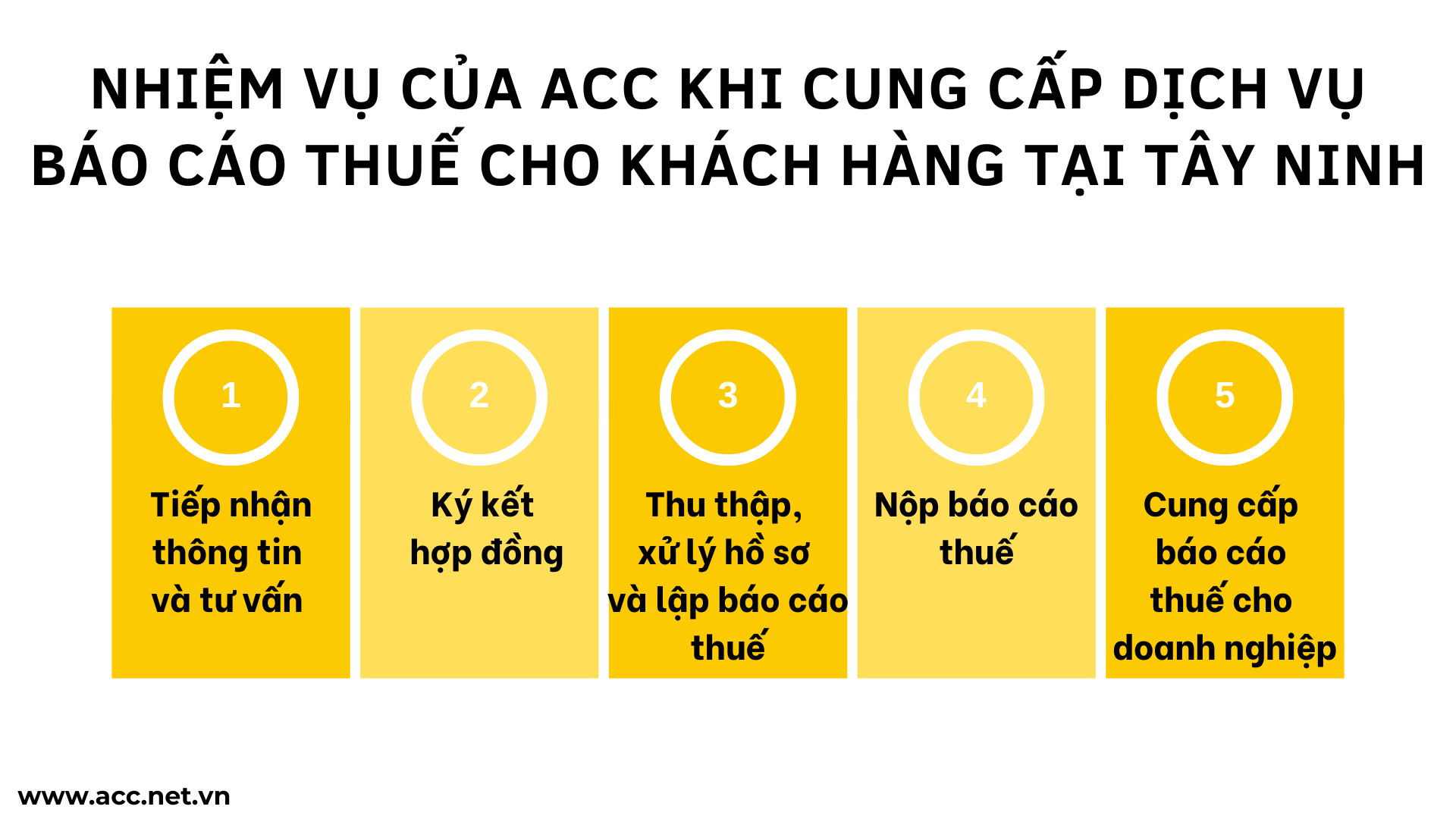 Nhiệm vụ của ACC khi cung cấp dịch vụ báo cáo thuế cho khách hàng tại Tây Ninh