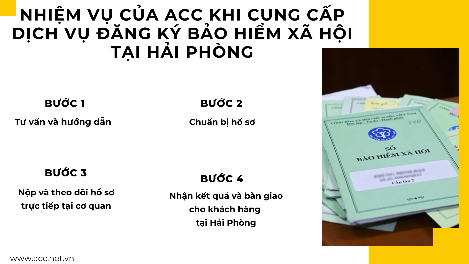 Nhiệm vụ của ACC khi cung cấp dịch vụ đăng ký bảo hiểm xã hội tại Hải Phòng
