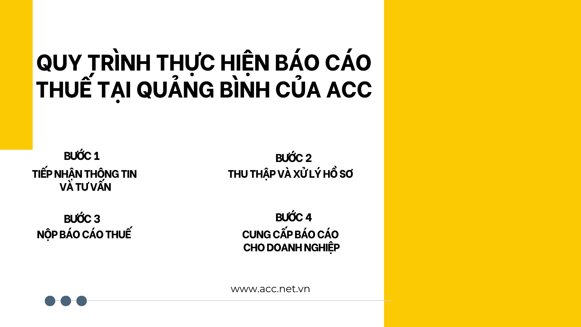 Quy trình thực hiện báo cáo thuế tại Quảng Bình của ACC