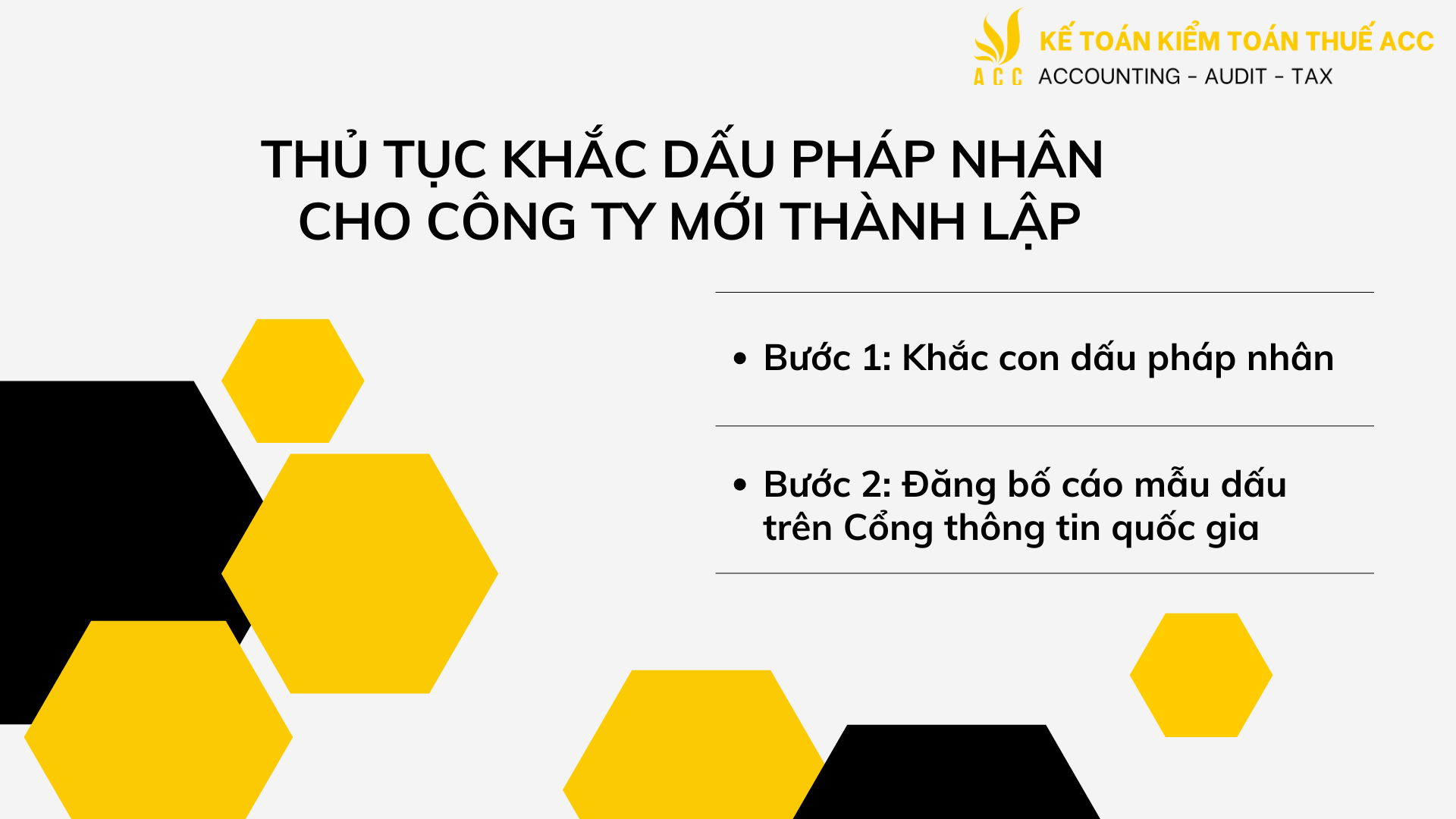 Thủ tục khắc dấu pháp nhân cho công ty mới thành lập