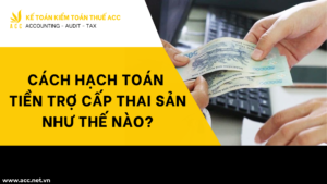 Cách hạch toán tiền trợ cấp thai sản như thế nào