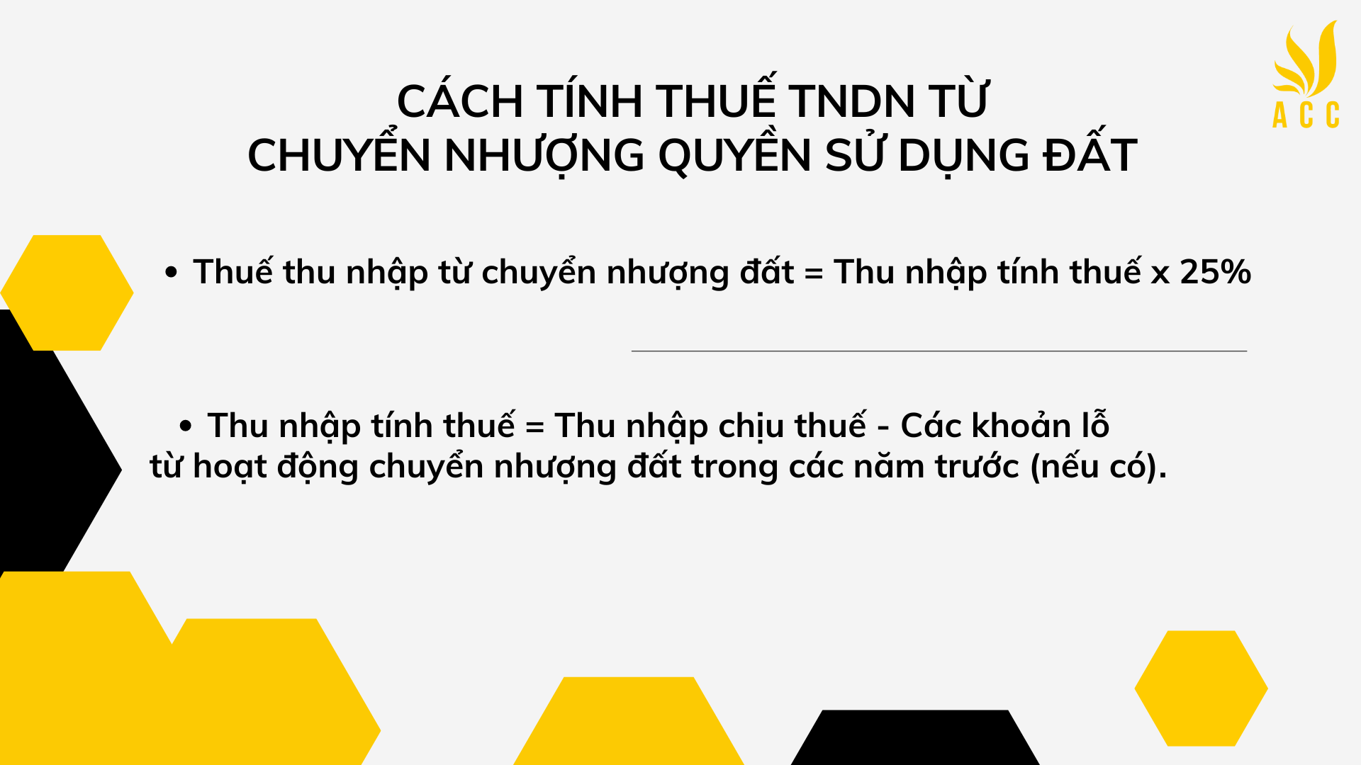 Cách tính thuế TNDN từ chuyển nhượng quyền sử dụng đất