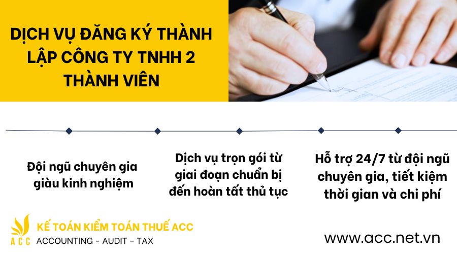 Dịch vụ đăng ký thành lập công ty TNHH 2 thành viên