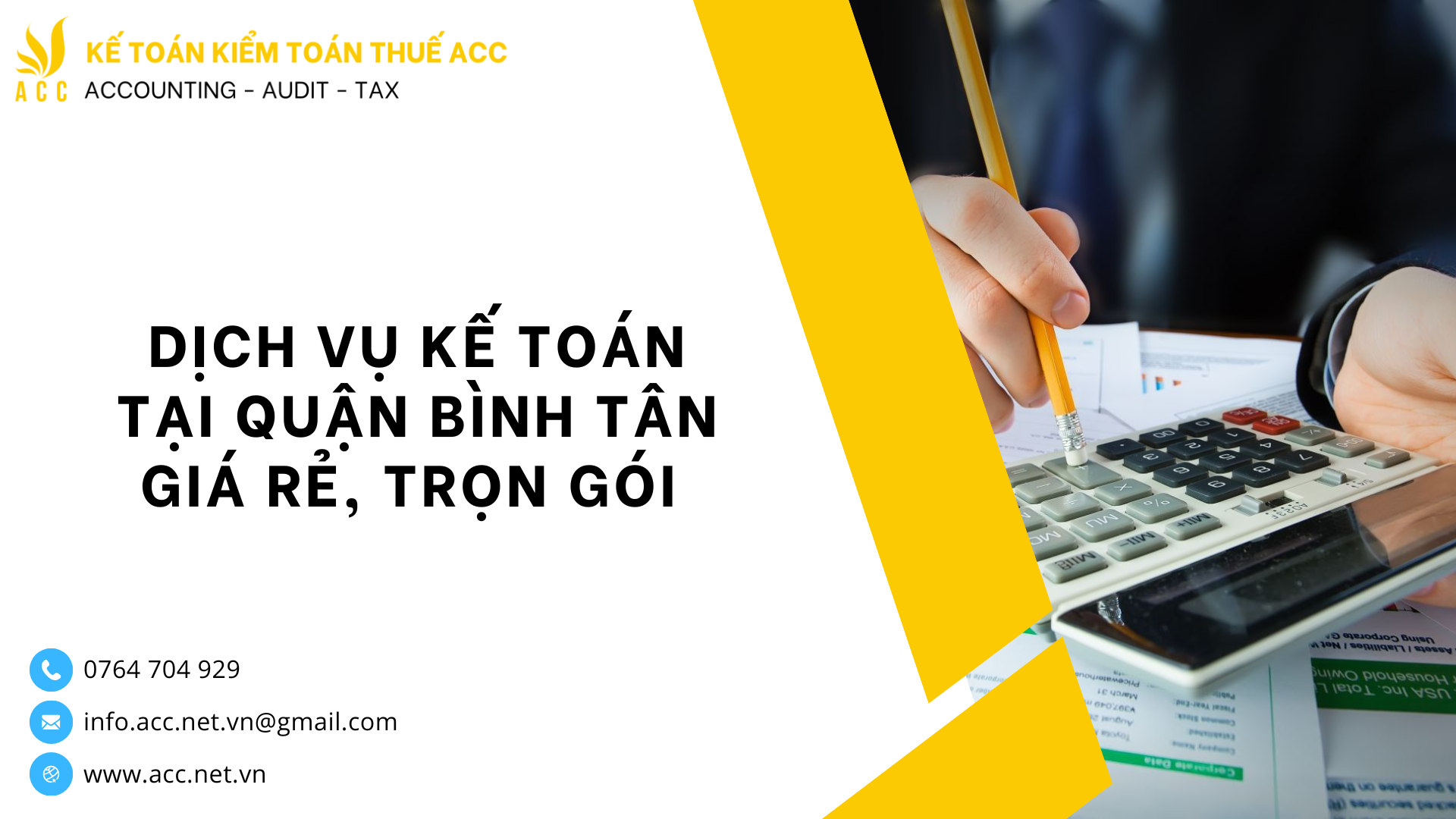 Dịch vụ kế toán tại quận Bình Tân giá rẻ, trọn gói