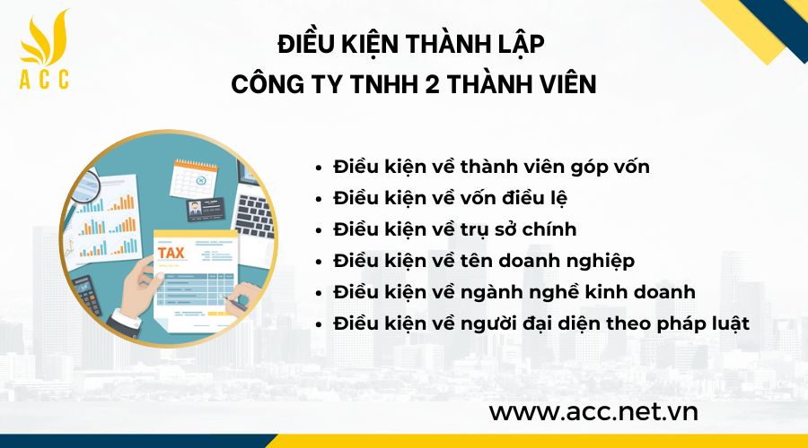 Điều kiện thành lập công ty TNHH 2 thành viên