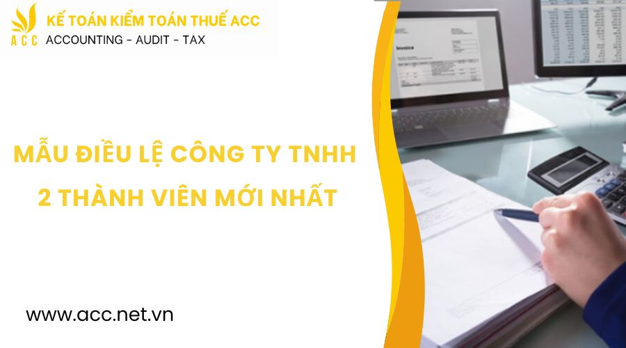 Mẫu điều lệ công ty TNHH 2 thành viên mới nhất