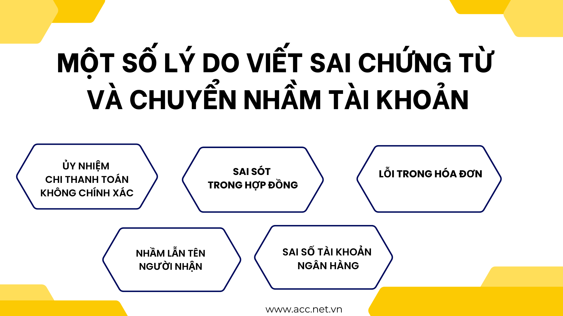 Một số lý do viết sai chứng từ và chuyển nhầm tài khoản