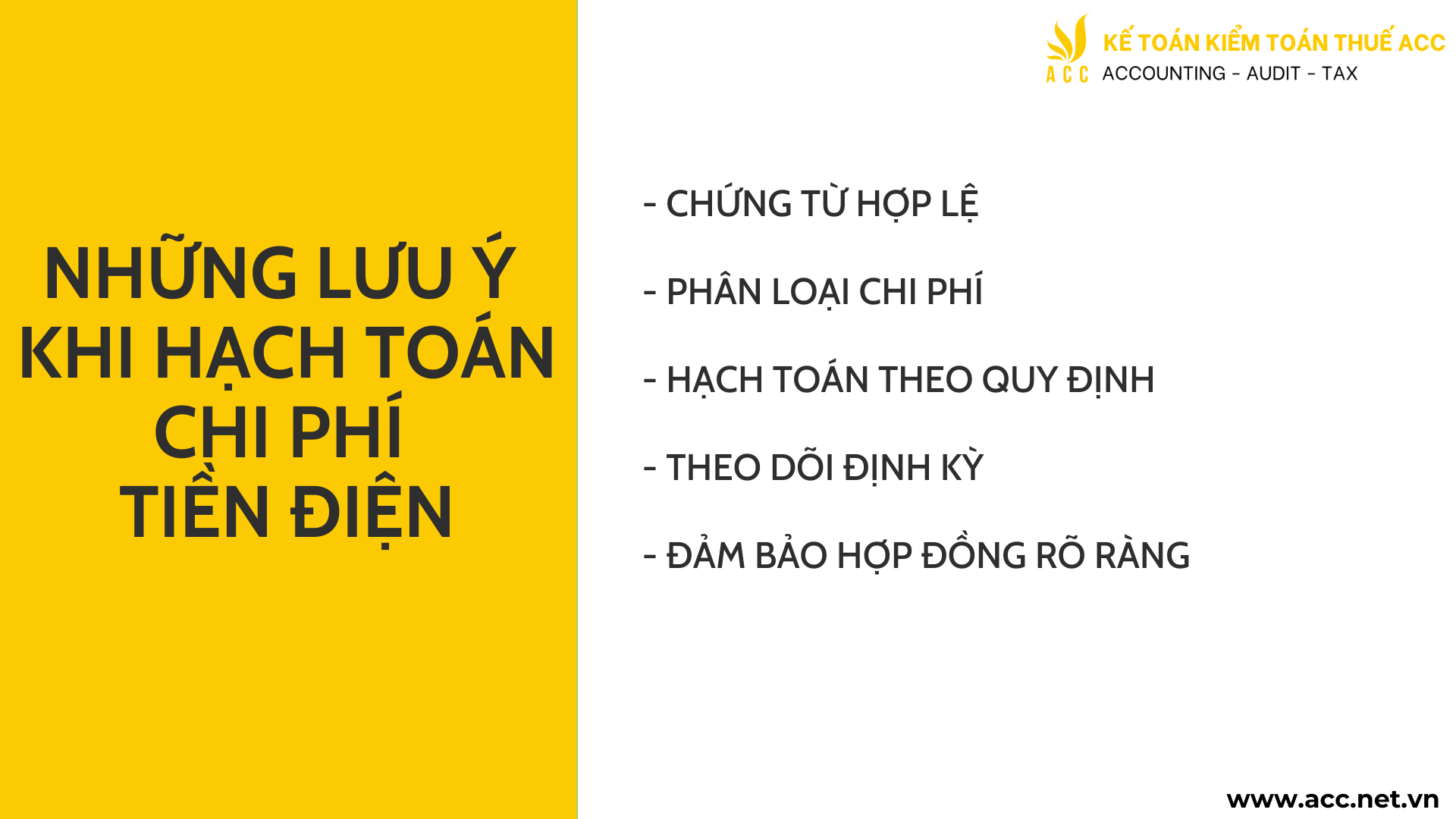 Những lưu ý khi hạch toán chi phí tiền điện