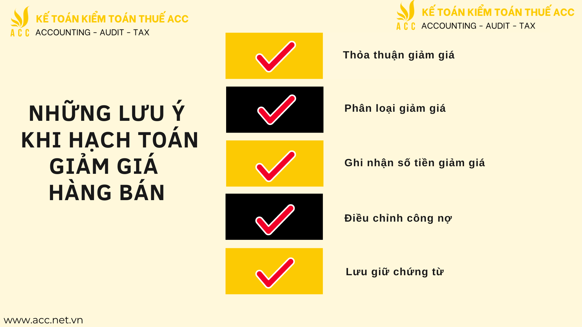 Những lưu ý khi hạch toán giảm giá hàng bán