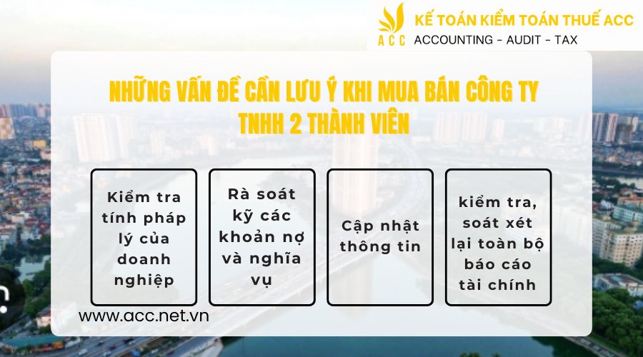 Những vấn đề cần lưu ý khi mua bán công ty TNHH 2 thành viên