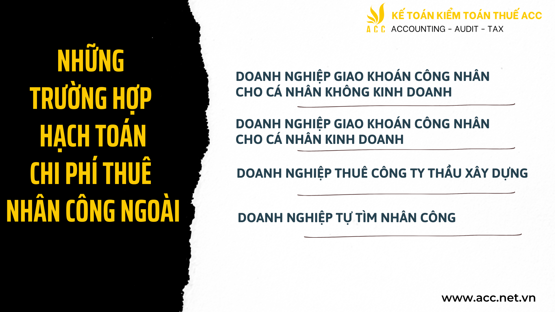 Trường hợp hạch toán chi phí thuê nhân công ngoài