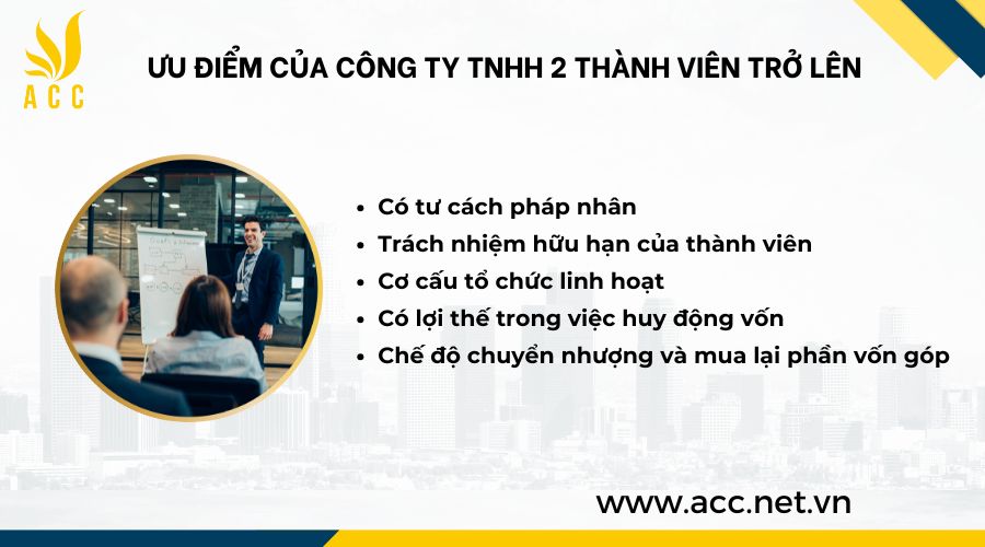 Ưu điểm của công ty TNHH 2 thành viên trở lên