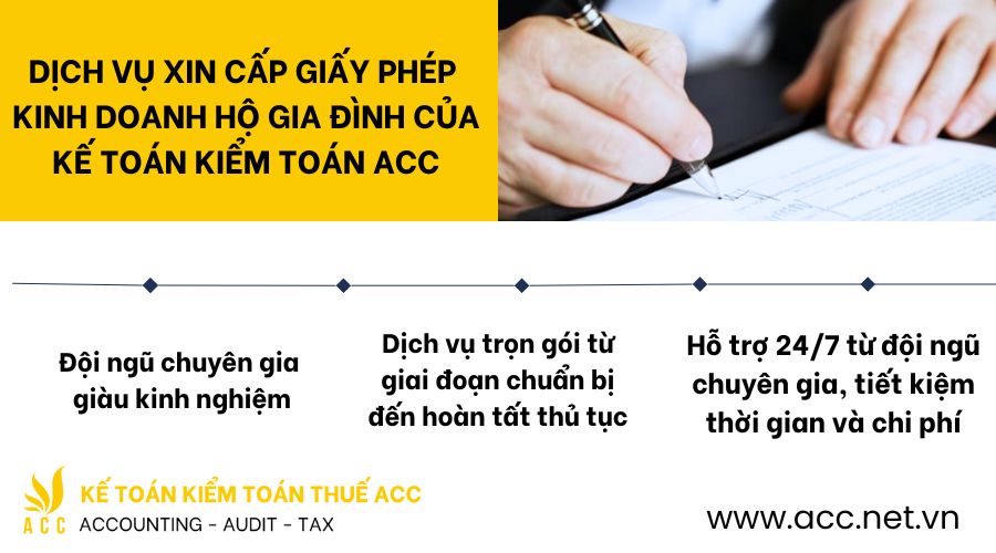 DỊCH VỤ xin cấp giấy phép kinh doanh hộ gia đình của Kế toán kiểm toán ACC