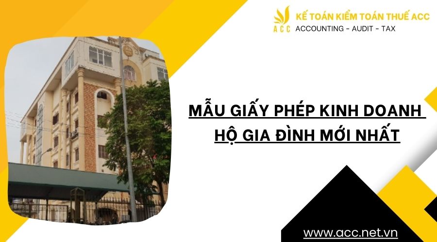 Mẫu giấy phép kinh doanh hộ gia đình mới nhất