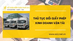 Thủ tục đổi giấy phép kinh doanh vận tải