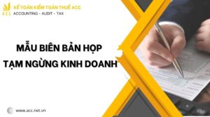 Mẫu biên bản họp tạm ngừng kinh doanh