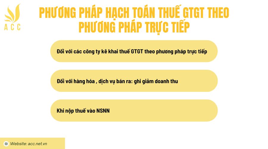 Phương pháp hạch toán thuế gtgt theo phương pháp trực tiếp_