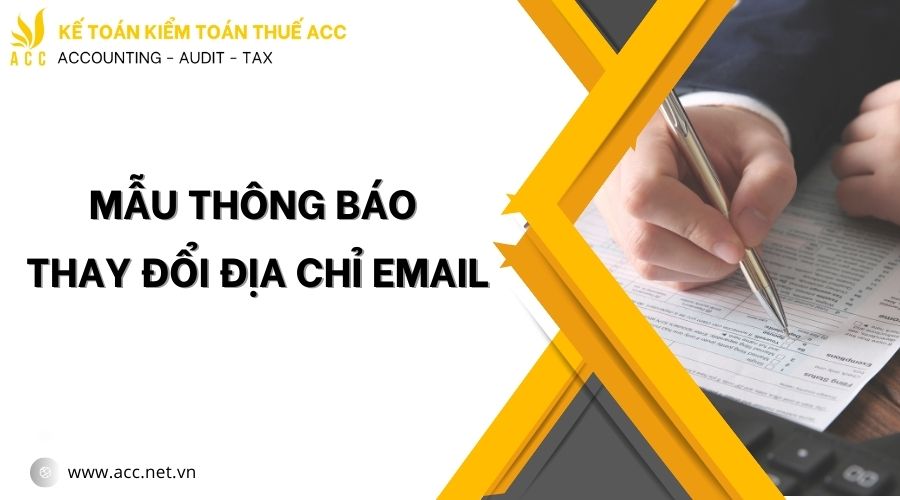 mẫu thông báo thay đổi địa chỉ email