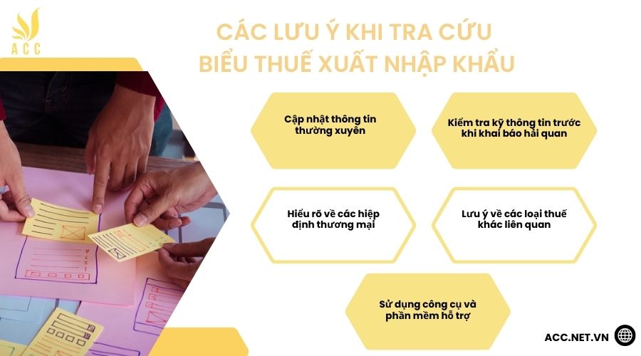 Các lưu ý khi tra cứu biểu thuế xuất nhập khẩu