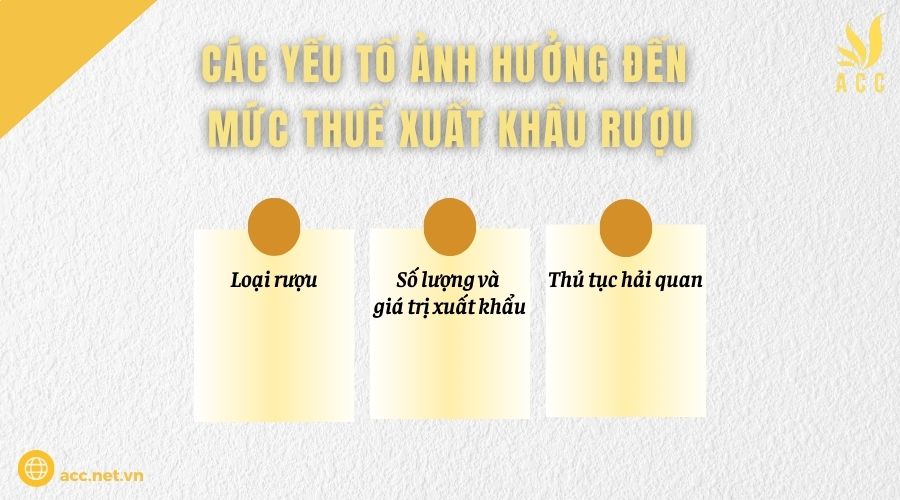 Các yếu tố ảnh hưởng đến mức thuế xuất khẩu rượu