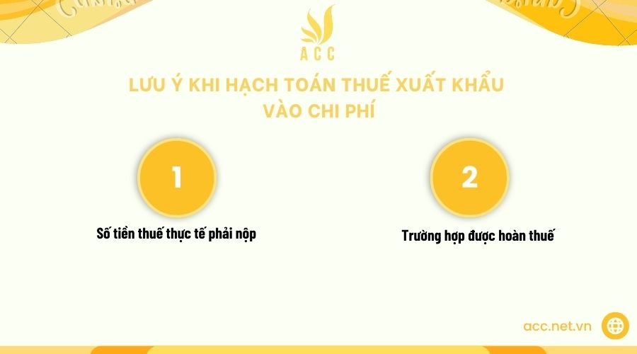 Lưu ý khi hạch toán thuế xuất khẩu vào chi phí