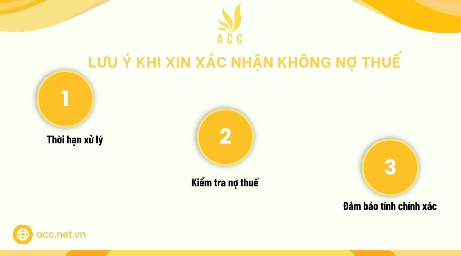 Lưu ý khi xin xác nhận không nợ thuế