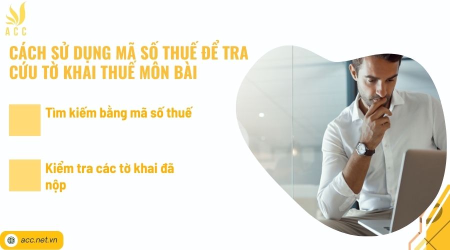 Cách sử dụng mã số thuế để tra cứu tờ khai thuế môn bài