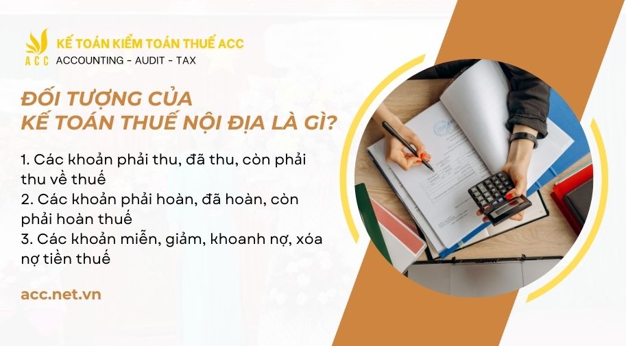 Đối tượng của kế toán thuế nội địa là gì