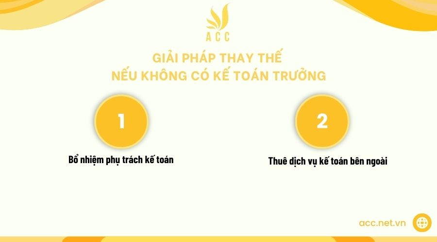 Giải pháp thay thế nếu không có kế toán trưởng