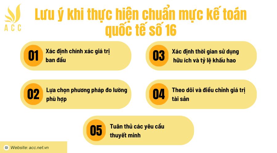 Lưu ý khi thực hiện chuẩn mực kế toán quốc tế số 16