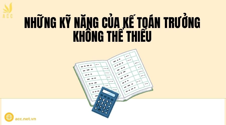 Những kỹ năng của kế toán trưởng không thể thiếu