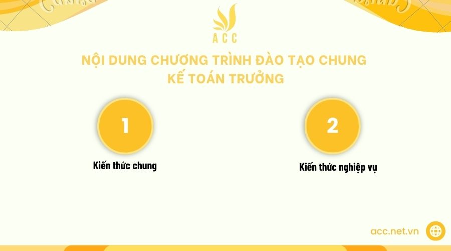 Nội dung chương trình đào tạo chung kế toán trưởng