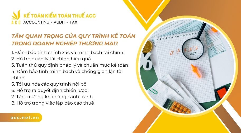 Tầm quan trọng của quy trình kế toán trong doanh nghiệp thương mại?