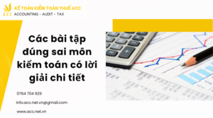 Các bài tập đúng sai môn kiểm toán có lời giải chi tiết