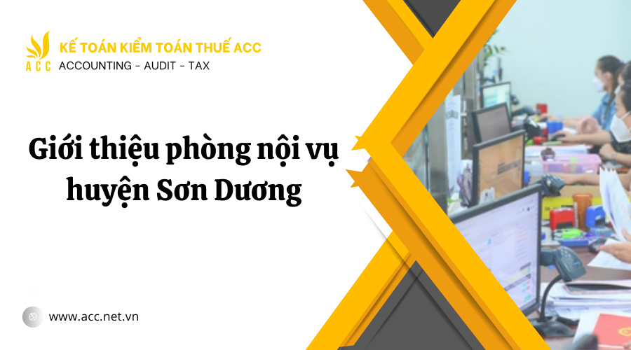 Giới thiệu phòng nội vụ huyện Sơn Dương