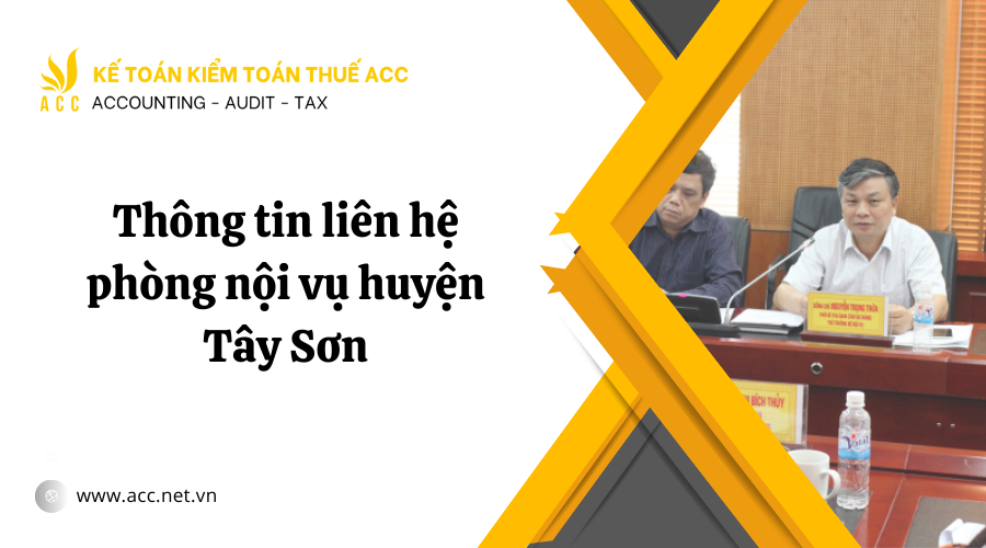 phòng nội vụ huyện Tây Sơn